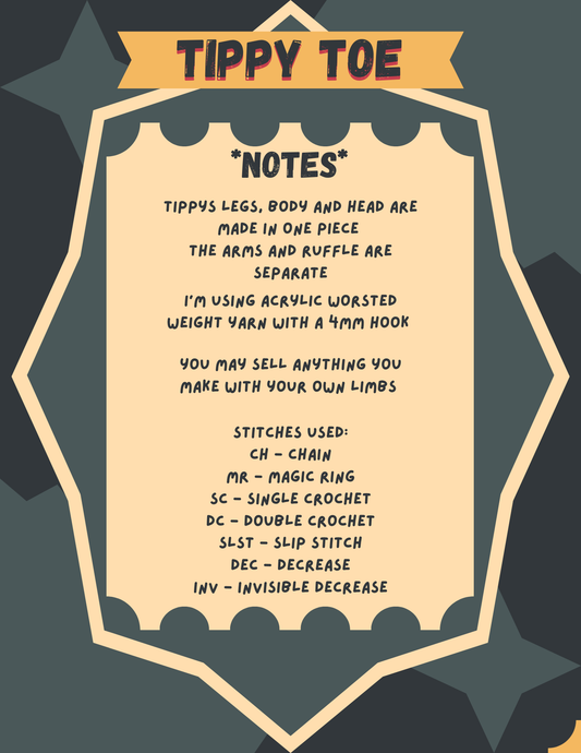 Tippy Toe Crochet Pattern